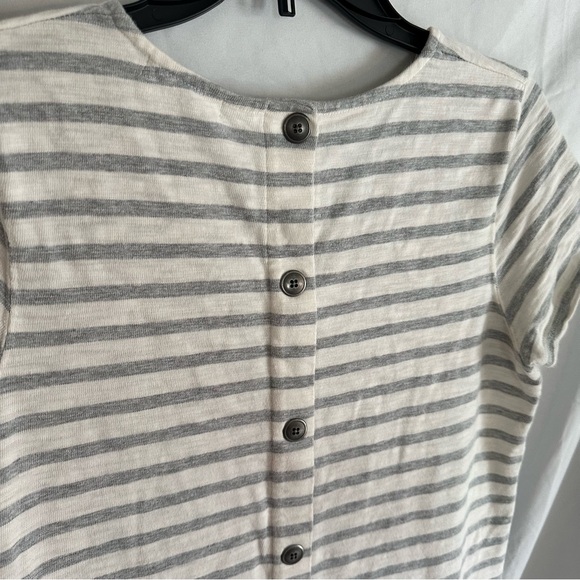 Madewell Button Back Dress with Gray & Cream Stripes Size S - Picture 4 of 4